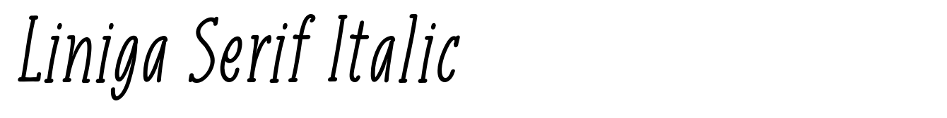 Liniga Serif Italic